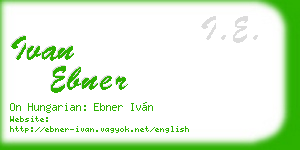 ivan ebner business card