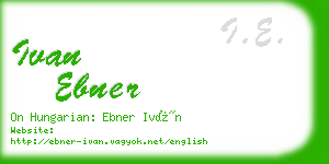 ivan ebner business card